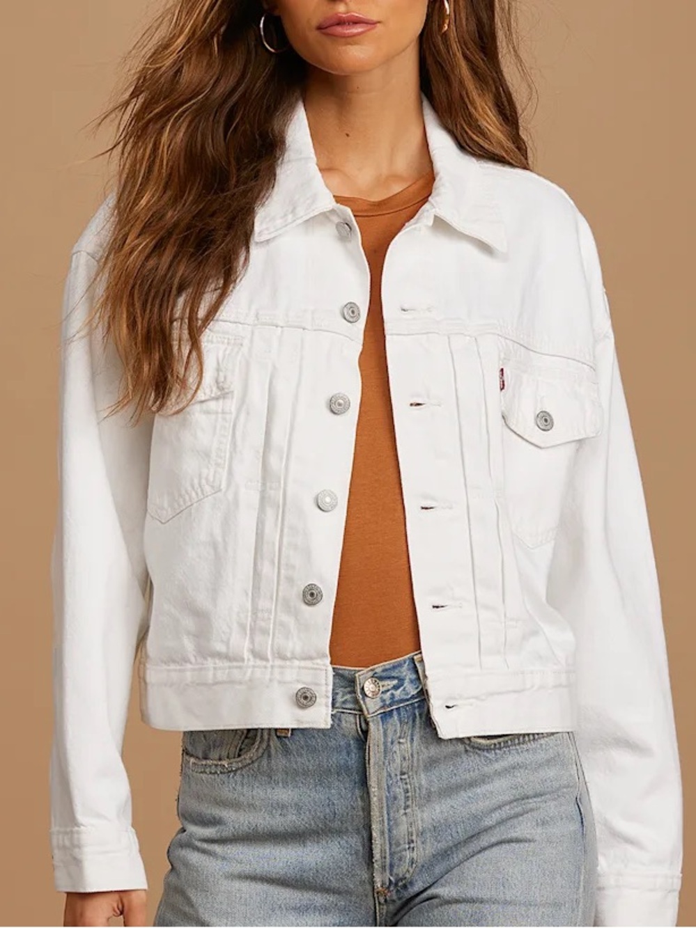 Levi's White Denim Trucker Jacket